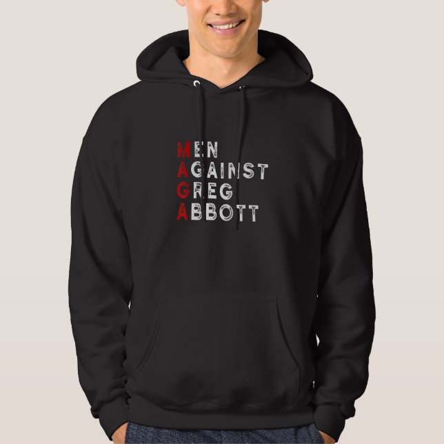 Moletom Homens Contra Greg Abbott (Frente)