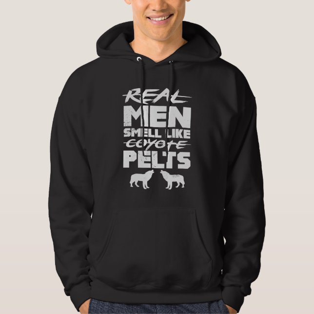 Moletom Homens de Verdade Cheiram como Pele de Coiote Temp (Frente)