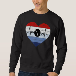 Moletom Homens Eu Amo Tênis Vermelho Branco E Azul Vintage