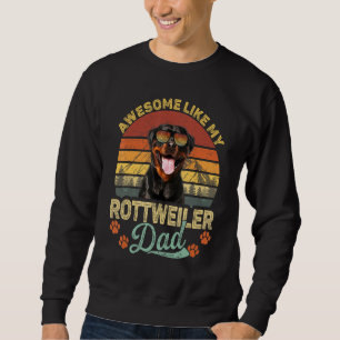 Moletom Homens Vintage Incrível Como Meu Pai Rottweiler Ca