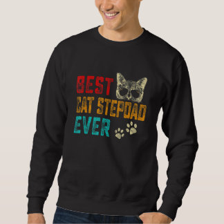 Moletom Homens Vintage Melhor Gato Padrasto Já Família Pet