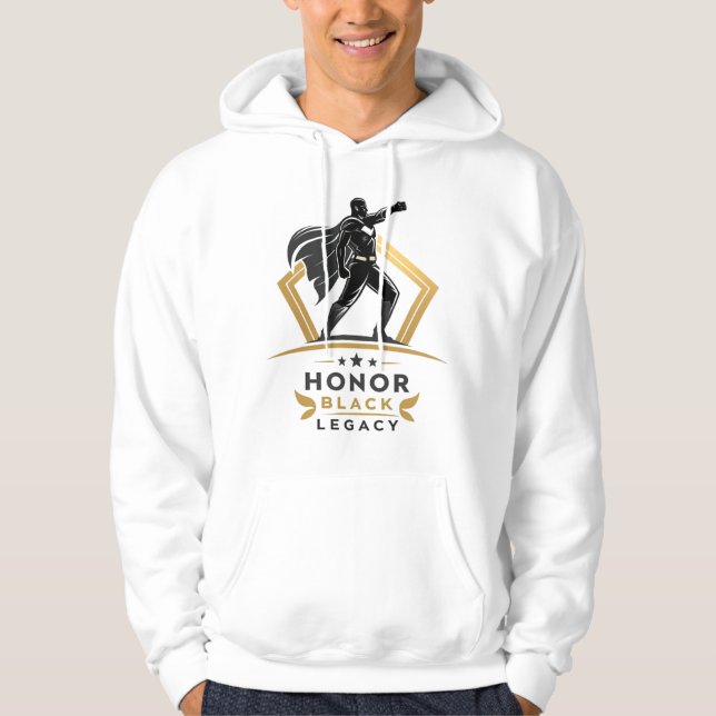 Moletom Honor Black Legacy Minimal Hoodie – Gold & Black S (Frente)