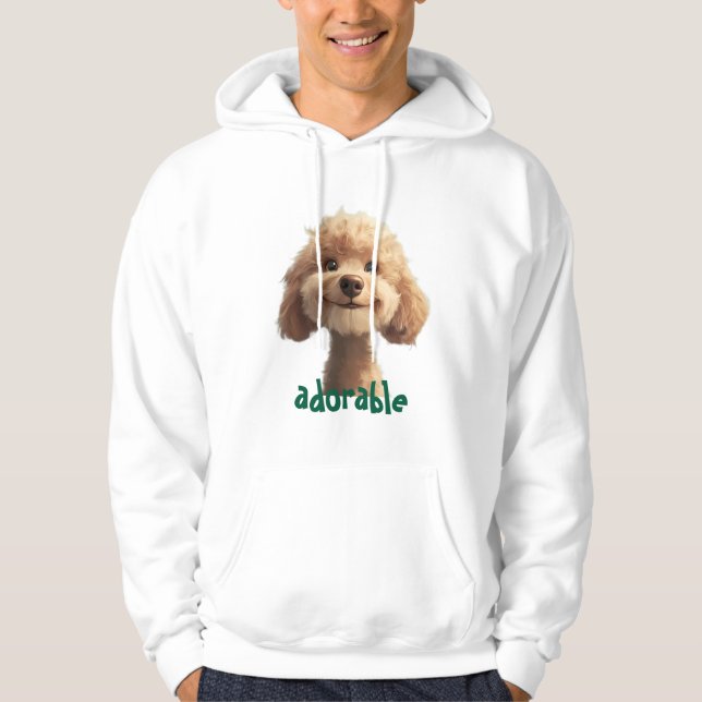 Moletom Hoodie Adorable Dog Illustration - Perfeito para P (Frente)