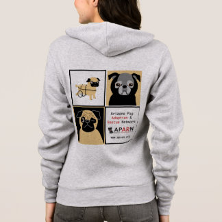 Moletom Hoodie americano do roupa das mulheres dos Pugs do
