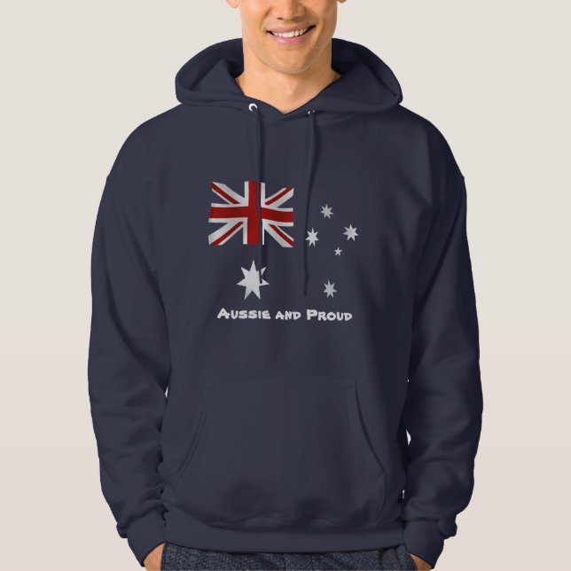 Moletom Hoodie australiano e orgulhoso dos homens (Frente)