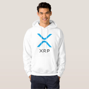 Moletom Hoodie azul & preto da ondinha de XRP do logotipo