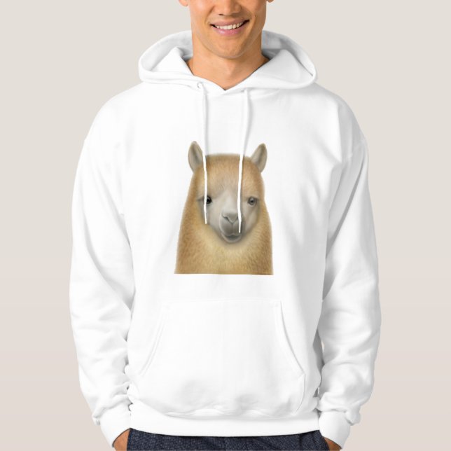 Moletom Hoodie bonito da alpaca (Frente)