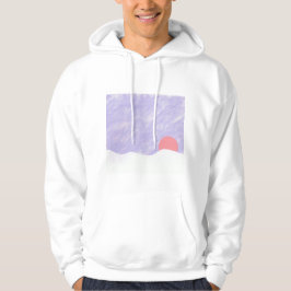 Moletom Hoodie Branco com Design de Montanha