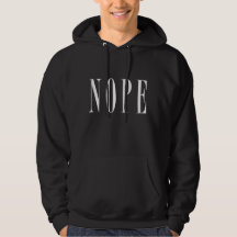 Hoodie branco do texto NOPE