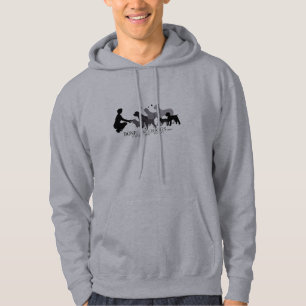 Moletom Hoodie com logotipo cinzento