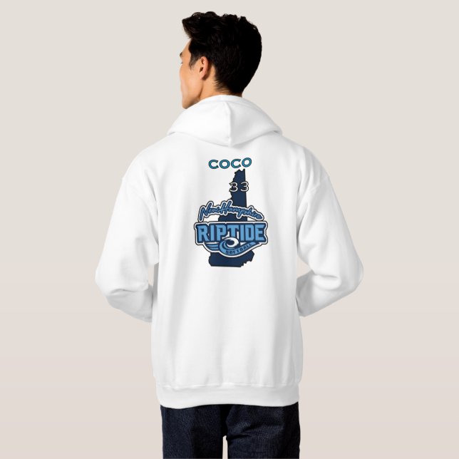 Moletom Hoodie com nome e número personalizados (Parte Traseira Completa)