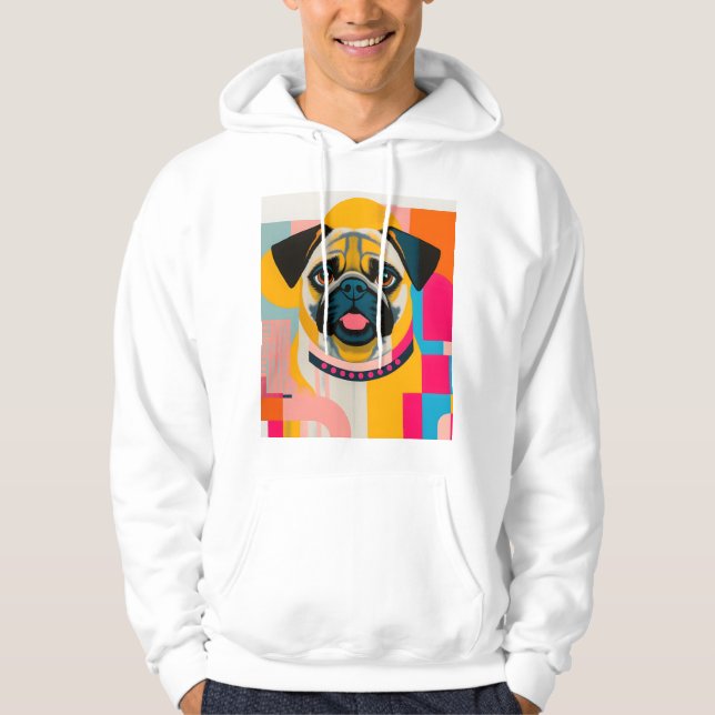 Moletom Hoodie com Pug (Frente)