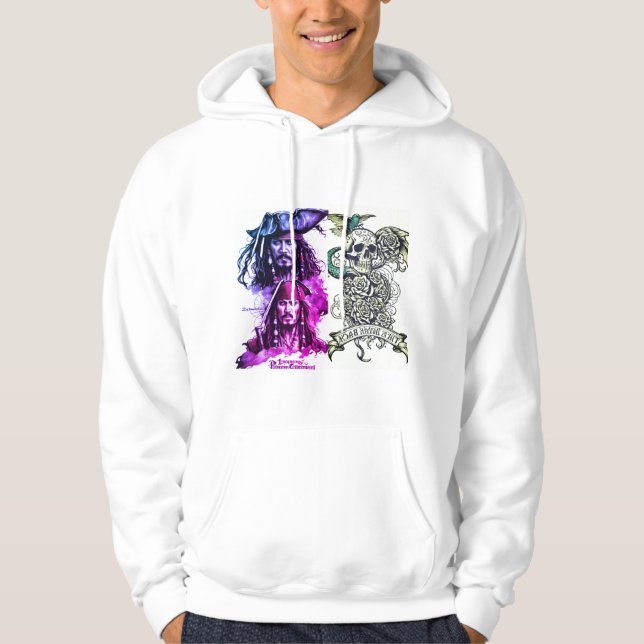 Moletom Hoodie com tatuagens design. (Frente)