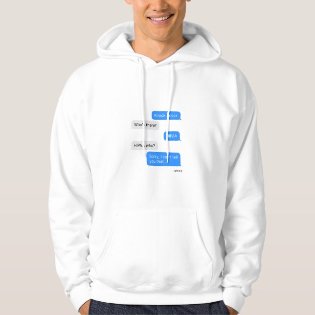 Moletom Hoodie compatível com HIPAA (Frente)