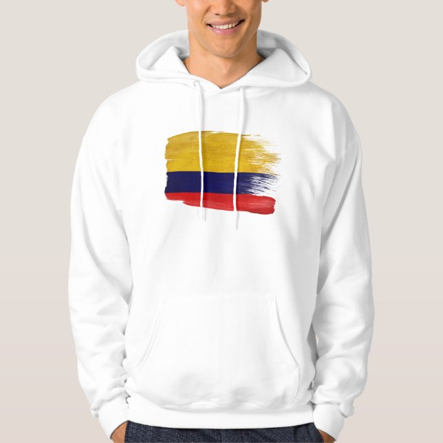 Moletom Hoodie da bandeira de Colômbia (Frente)