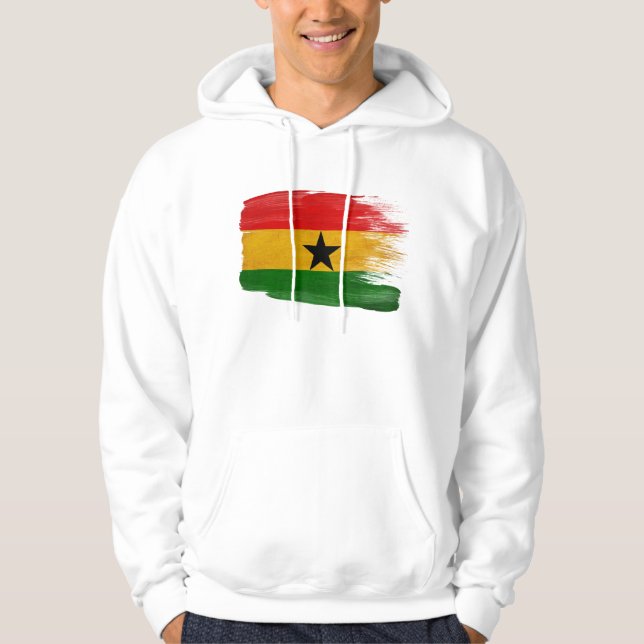 Moletom Hoodie da bandeira de Ghana (Frente)