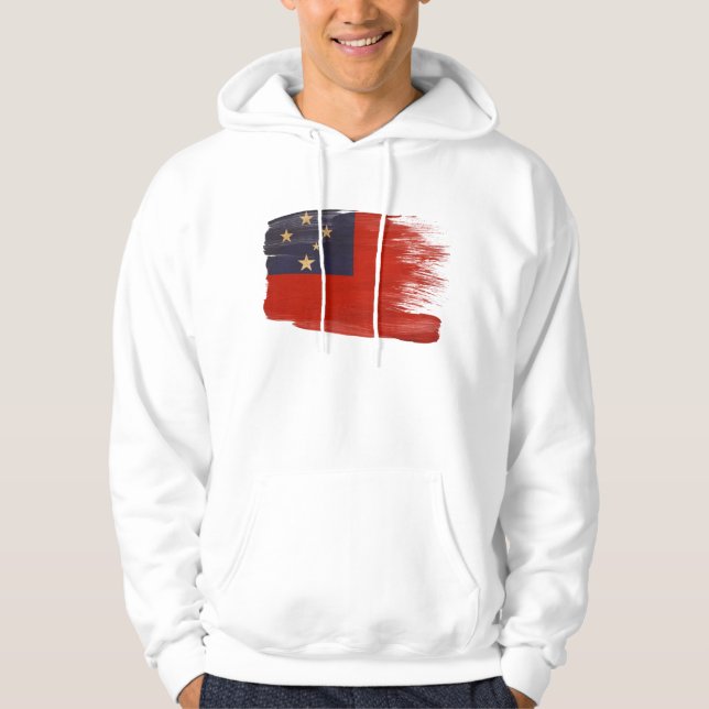 Moletom Hoodie da bandeira de Samoa (Frente)