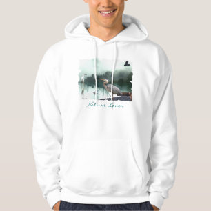 Moletom Hoodie da garça-real de grande azul, do Egret, do