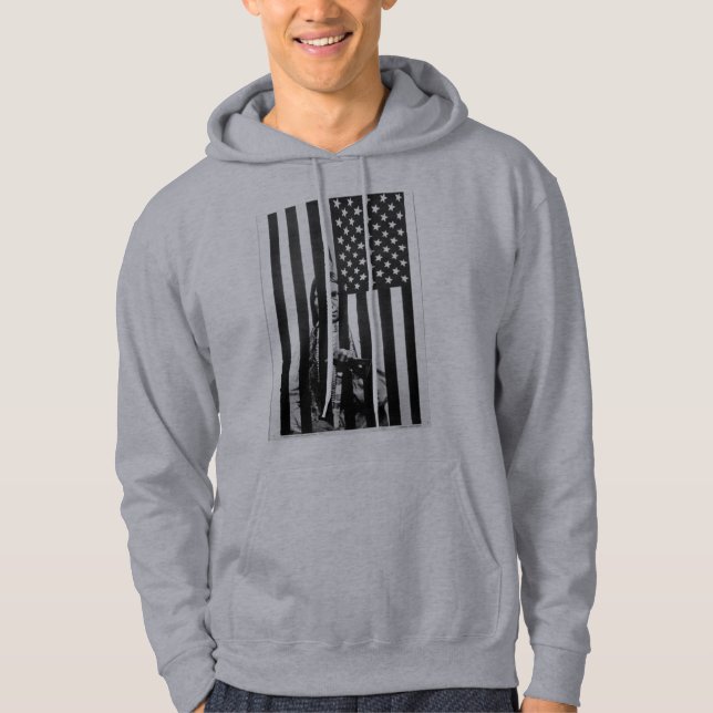 Moletom Hoodie da prisão do nativo americano - nunca (Frente)