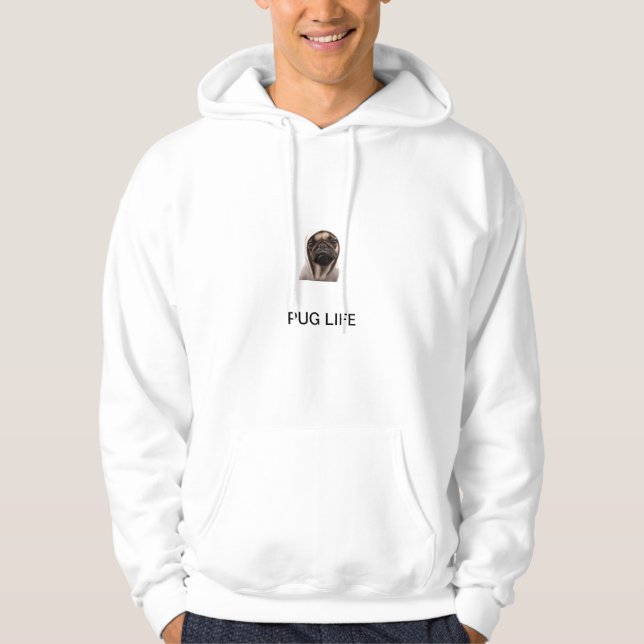 Moletom Hoodie da vida do Pug (Frente)
