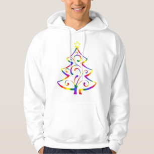 Moletom Hoodie de árvore de Natal do Orgulho LGBT+
