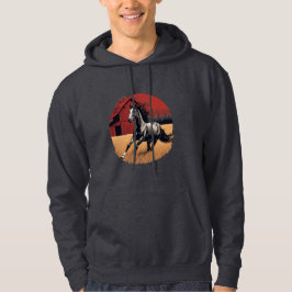 Moletom Hoodie de cavalo retrô