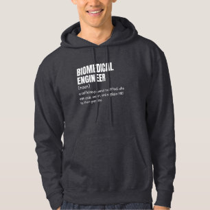 Moletom Hoodie de definição de Engenheiro biomédico engraç