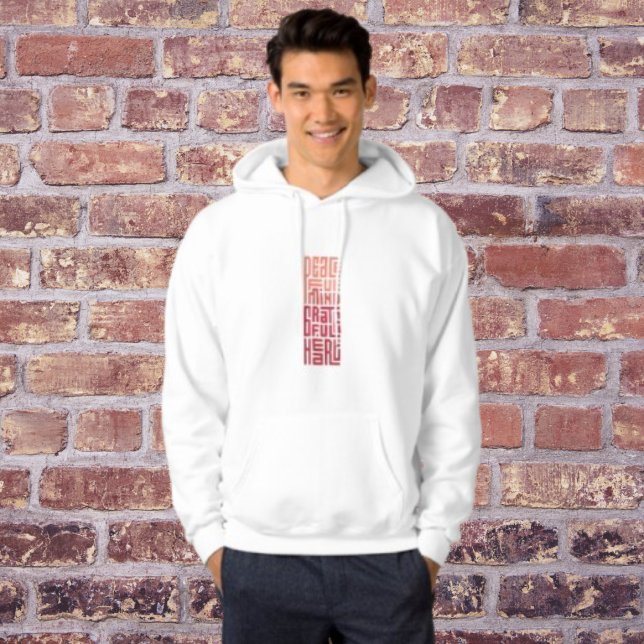 Moletom Hoodie de fontes moderna - Estilo mínimo (Criador carregado)