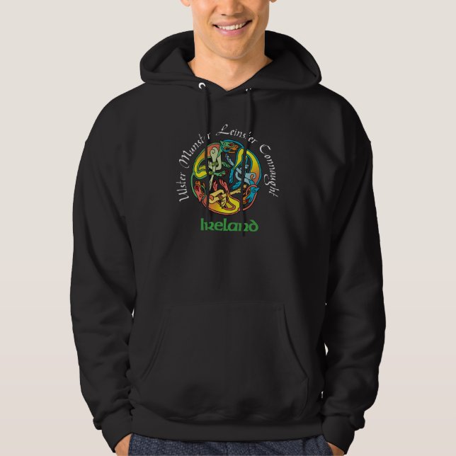 Moletom Hoodie de Ireland com províncias (Frente)