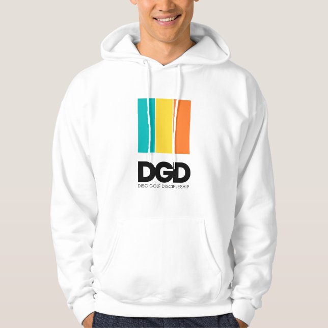 Moletom Hoodie de logotipo distribuído DGD (branco) (Frente)
