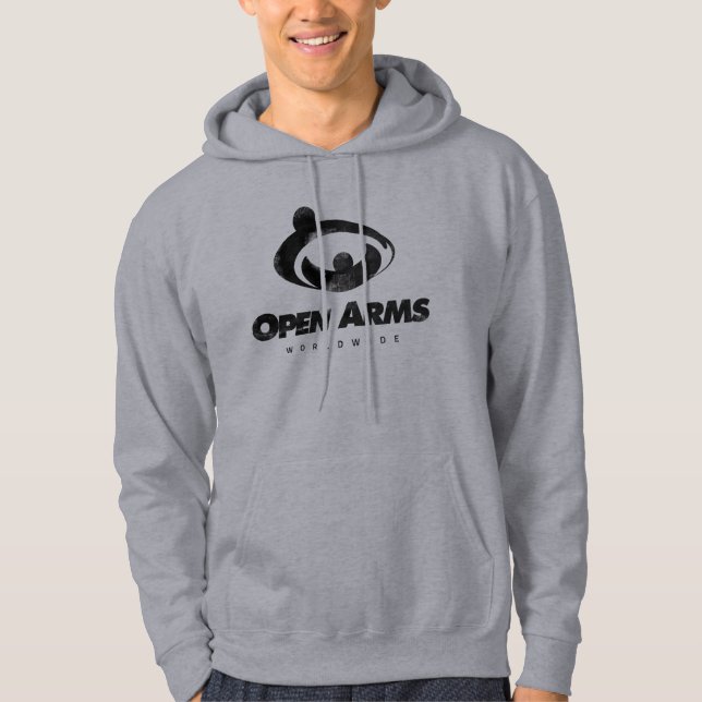 Moletom Hoodie de logotipo mundial Open Arms (Frente)