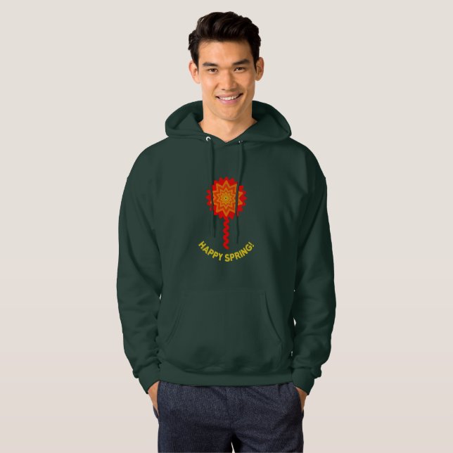 Moletom Hoodie de Primavera Feliz (Frente Completa)