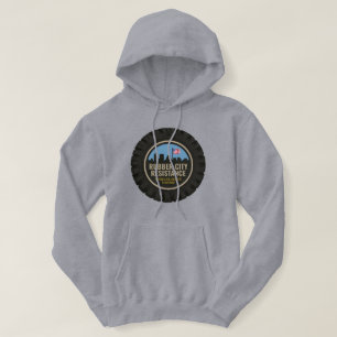 Moletom Hoodie de resistência da cidade de borracha