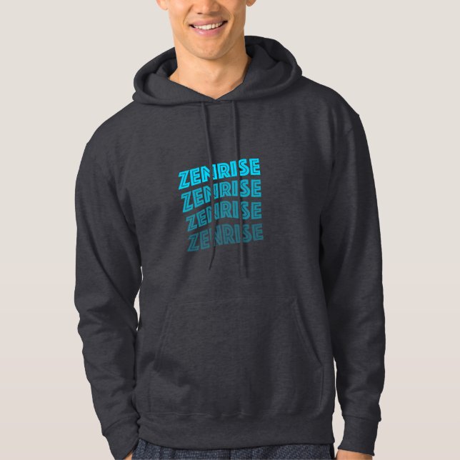 Moletom Hoodie do Logotipo Ciano LIMITADO Zenrise (adição  (Frente)