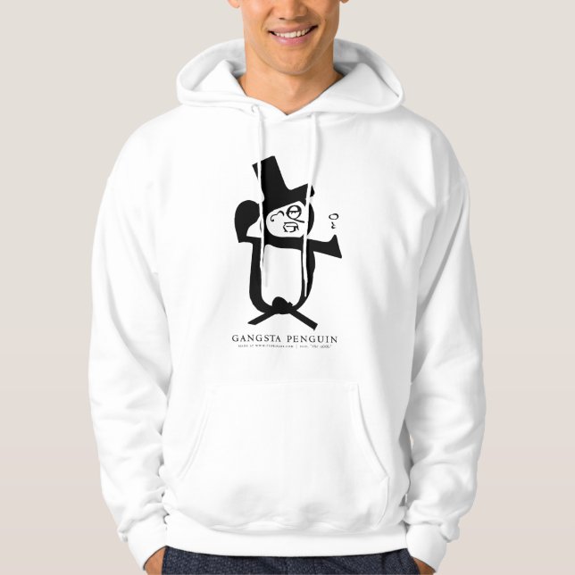 Moletom Hoodie do pinguim de Gangsta (Frente)