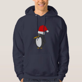 Moletom Hoodie do pinguim do papai noel