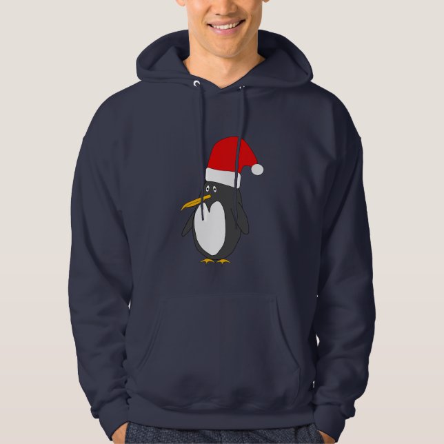 Moletom Hoodie do pinguim do papai noel (Frente)