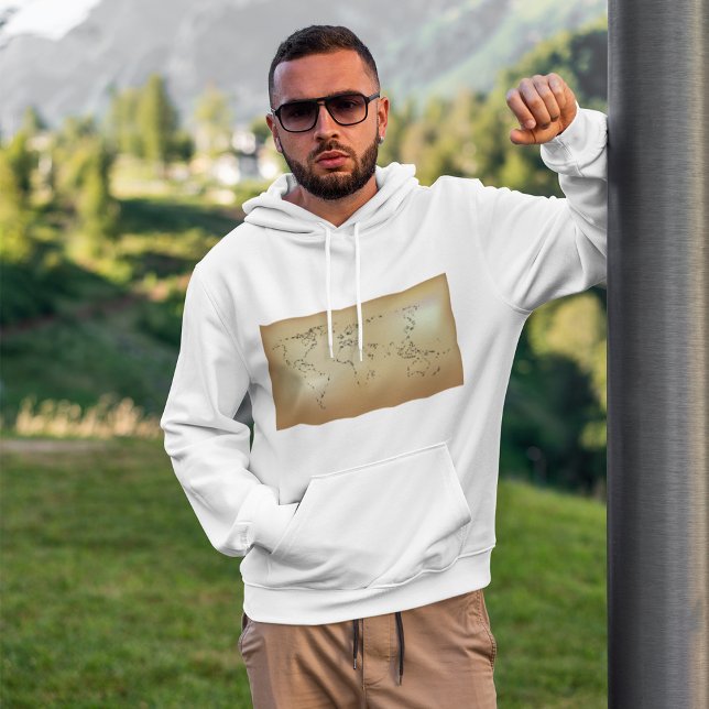 Moletom Hoodie do velho mapa (Criador carregado)