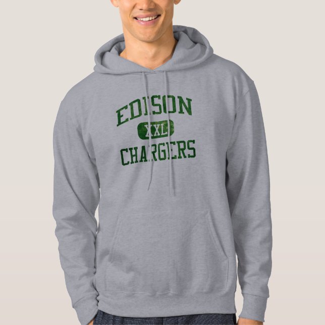 Moletom Hoodie dos carregadores de Edison - cinza (Frente)