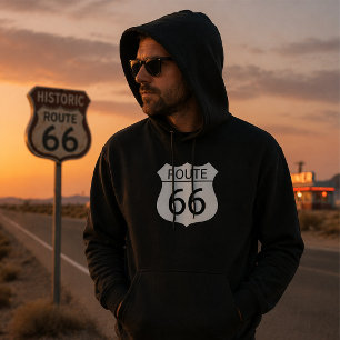 Moletom Hoodie dos homens da rota 66