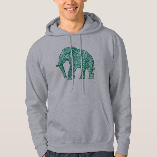 Moletom Hoodie Elefante Padrão Masculina (Frente)
