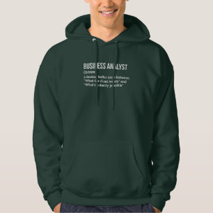 Moletom Hoodie Engraçado de Definição de Analista de Siste