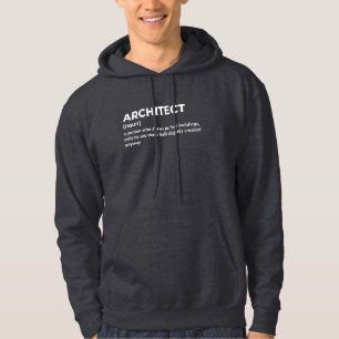 Moletom Hoodie Engraçado de Definição do Arquiteto