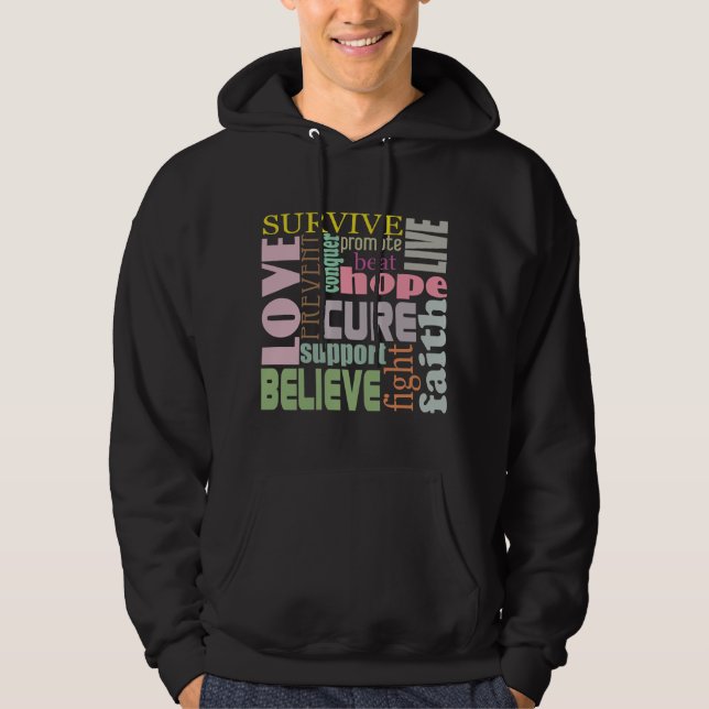 Moletom Hoodie inspirado das palavras da lesão cerebral (Frente)