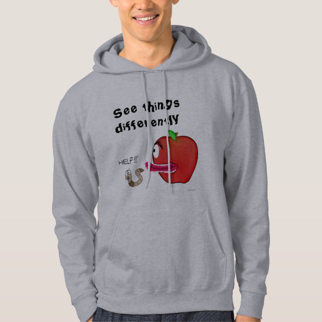 Moletom Hoodie irritado de Apple (Frente)