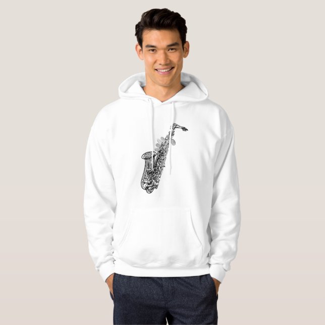 Moletom Hoodie legal do saxofone (Frente Completa)