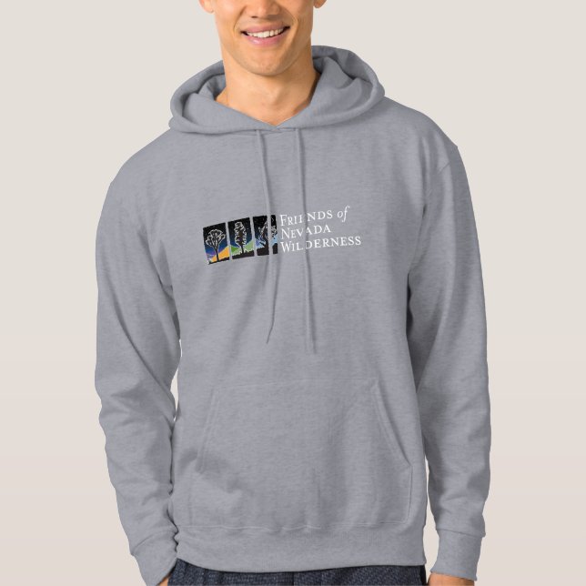 Moletom Hoodie (Logotipo do céu escuro - Branco) (Frente)