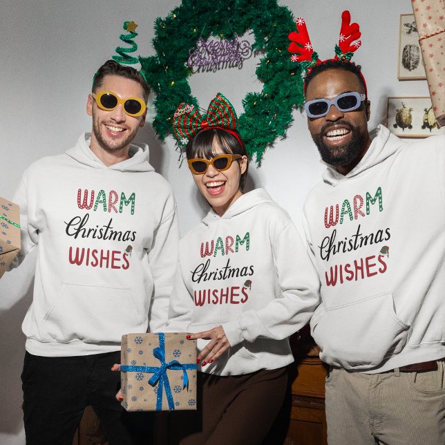 Moletom Hoodie Natal - Desejos Quentes de Natal (Christmas Hoodie- Warm Christmas Wishes Hoodie)