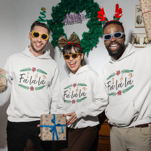 Moletom Hoodie Natal - Fa la la la la