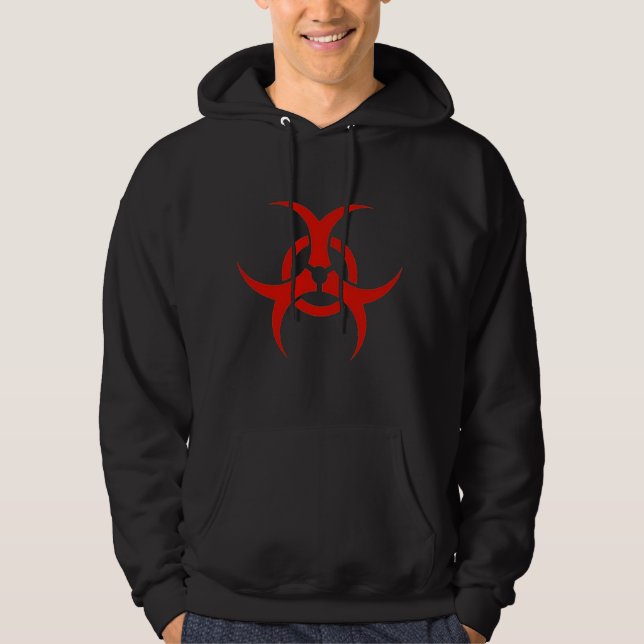 Moletom Hoodie preto tailandês do Biohazard de Midleton (Frente)